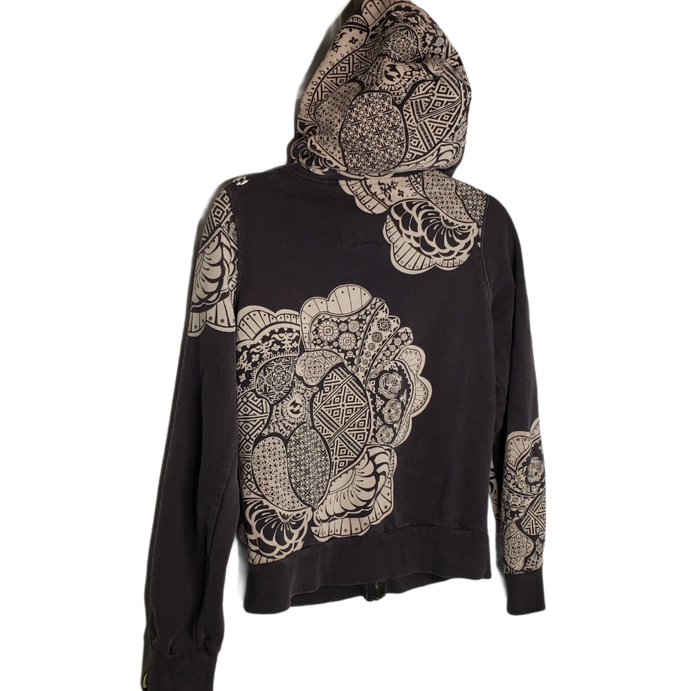 Billabong bold floral graphics hoodi sweatshirt XL